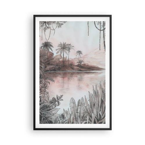 Affisch i svart ram - En upptäcktsresandes dagbok från 1800-talet - 61x91 cm