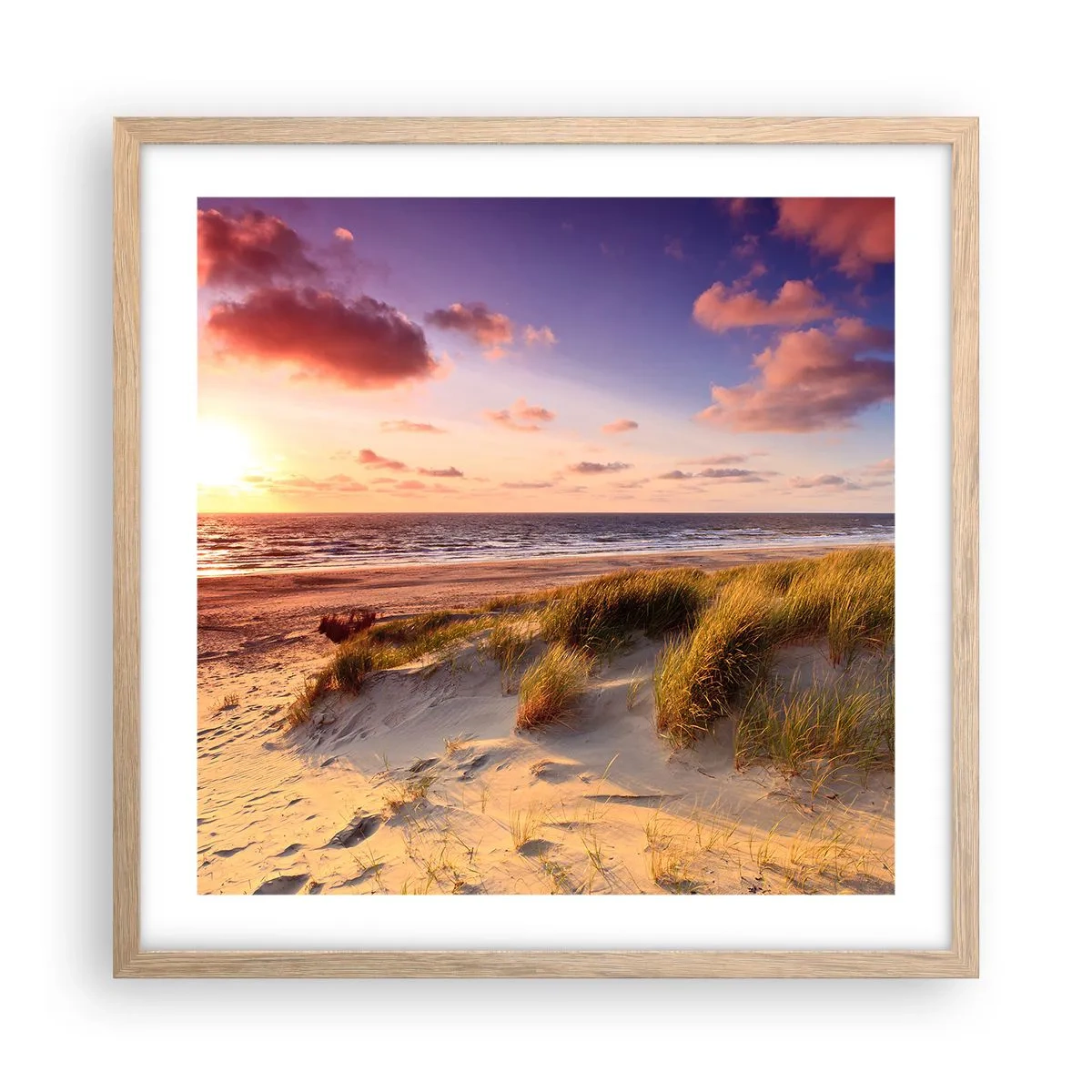 Affisch i ram av ljusek - Luften luktar sommar - 50x50 cm
