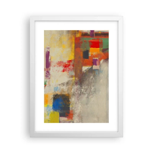 Affisch i vit ram - Färgernas geometri - 30x40 cm