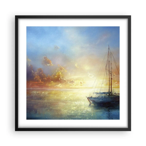 Affisch i svart ram - I guldviken - 50x50 cm