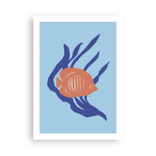 Affisch - Inneboende i korallvatten - 50x70 cm
