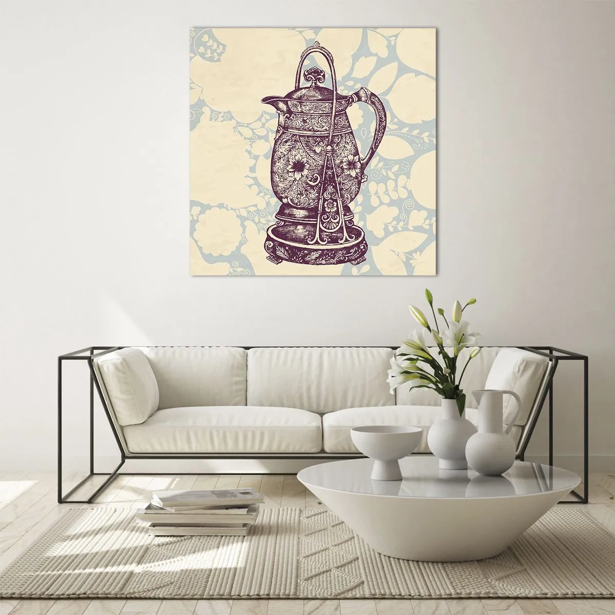 Glastavla - Bild på glas - Skönhet av det vardagliga livet - 60x60 cm