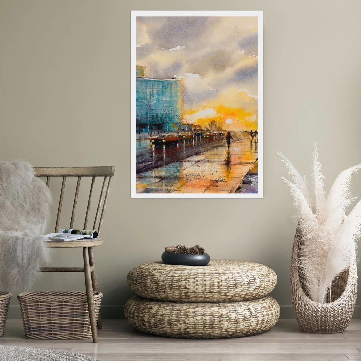 Affisch - Livet på stranden - 40x50 cm