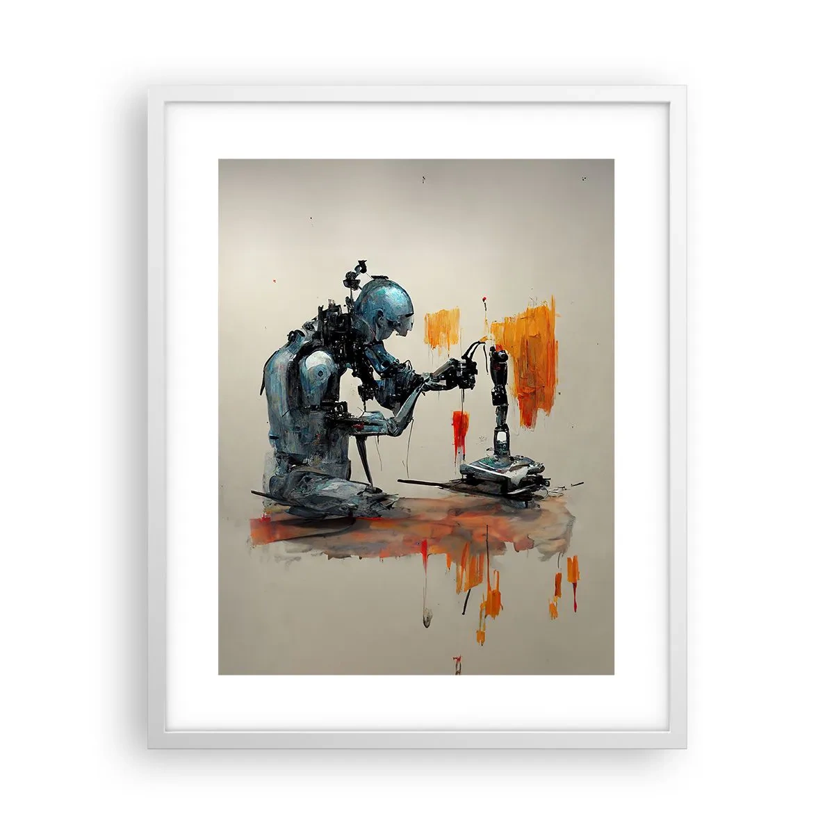 Affisch i vit ram - Kommer i morgon... - 40x50 cm