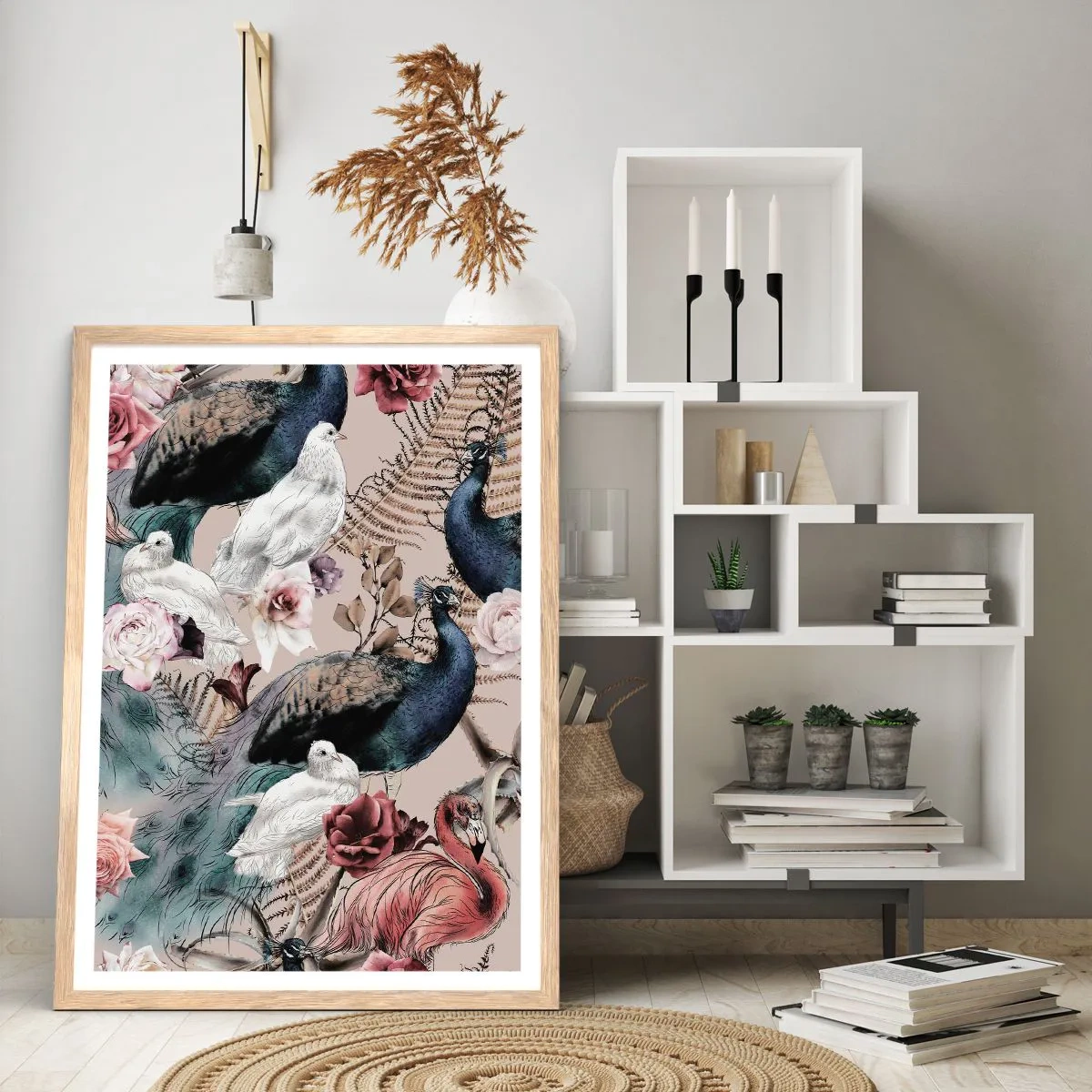Affisch i ram av ljusek - I palatsträdgården - 61x91 cm