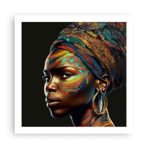 Affisch - Afrikansk drottning - 60x60 cm