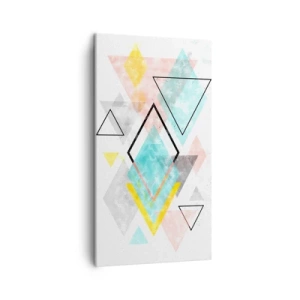 Canvastavla - Bild på duk - Geometriskt spel - 45x80 cm