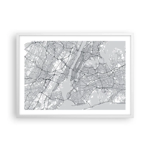 Affisch i vit ram - Metropolens anatomi - 70x50 cm