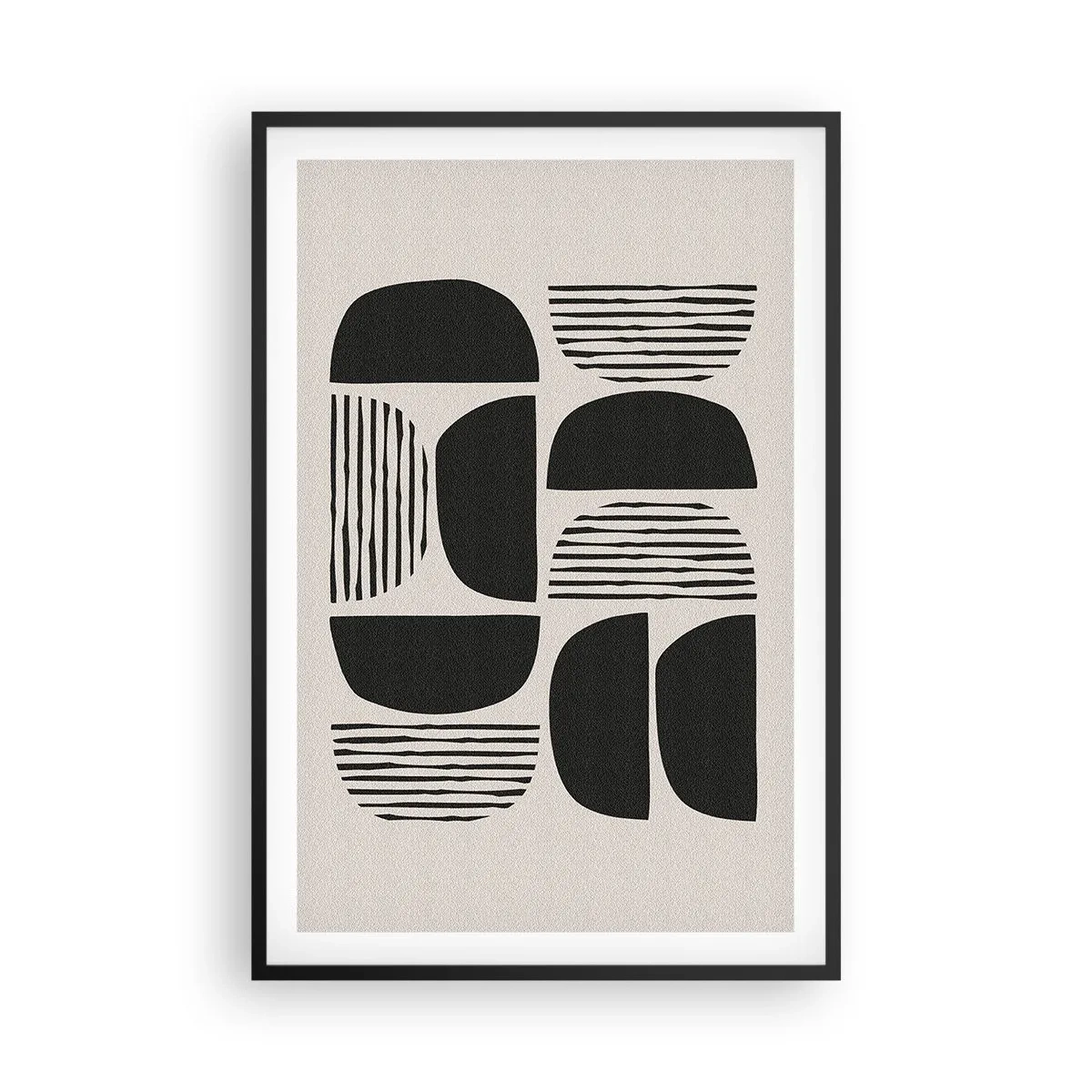 Affisch i svart ram - Arrangemang med halvor - 61x91 cm