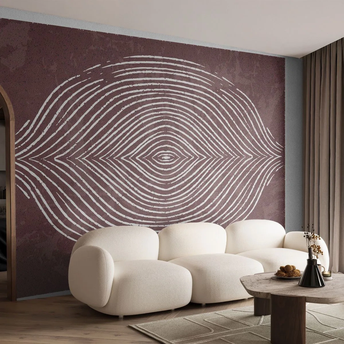 Fototapet Premium Canvas - Rymden talar - Boho, Åldrig, Bit - 250x175 cm