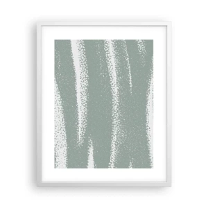 Affisch i vit ram - Abstraktion i vinterstämning - 40x50 cm