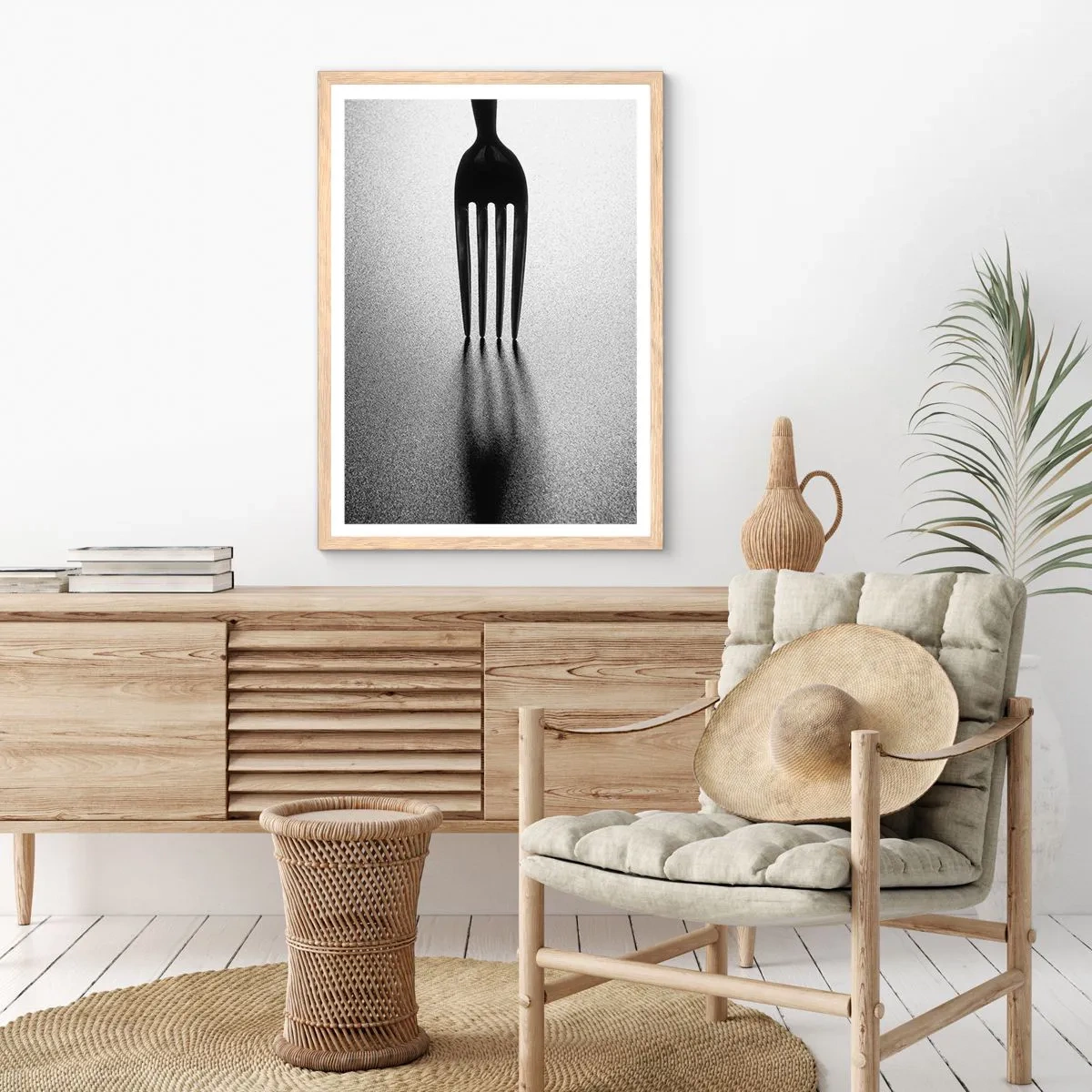 Affisch i ram av ljusek - Ljus och skugga - 70x100 cm