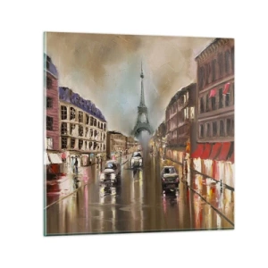 Glastavla - Bild på glas - Det är bara tornet som räknas - 50x50 cm