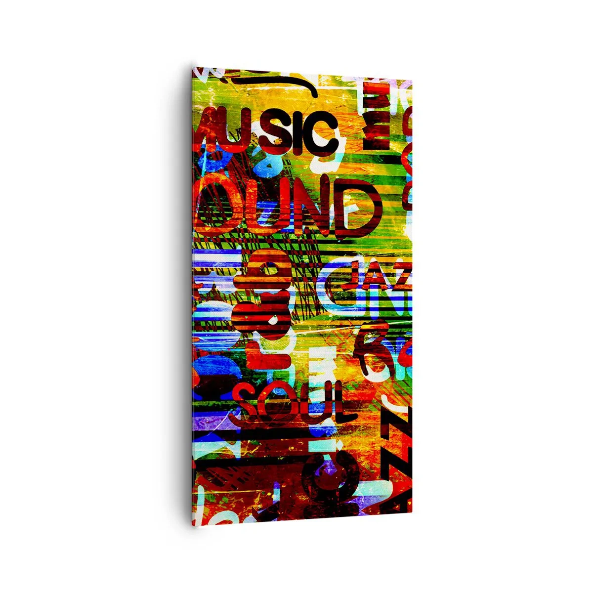 Canvastavla - Bild på duk - Ljudets alla färger - 65x120 cm