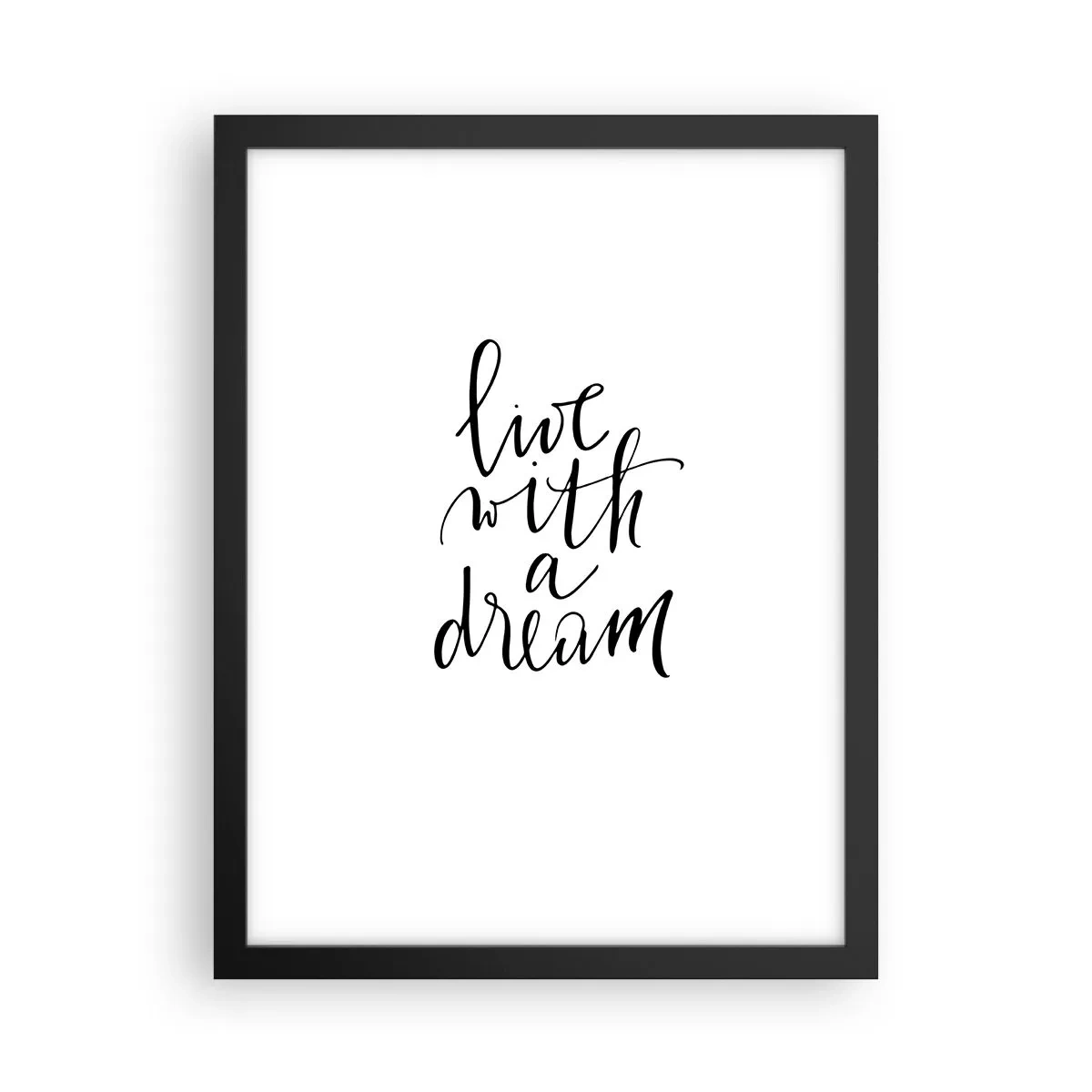 Affisch i svart ram - Of course - 30x40 cm