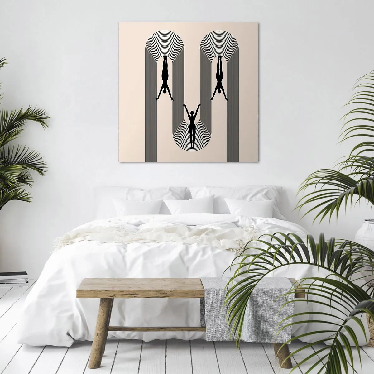 Canvastavla - Bild på duk - Upp och ner - 70x70 cm