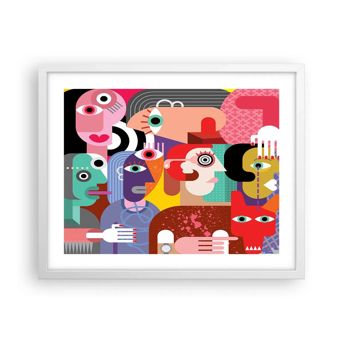 Affisch i vit ram - Vi är från Picasso - 50x40 cm