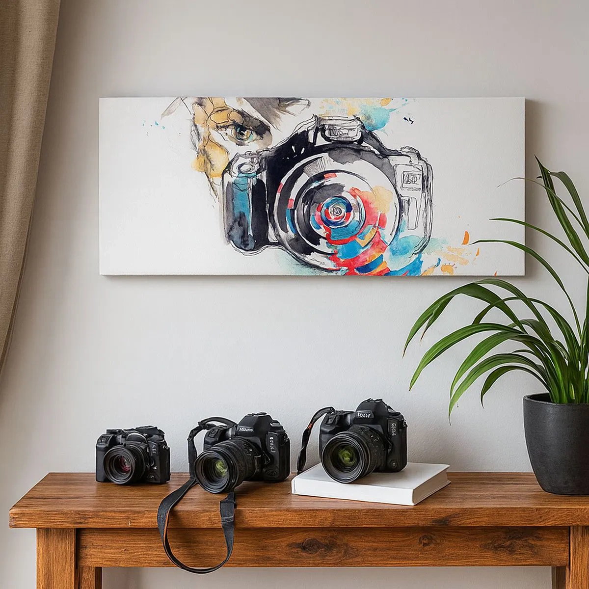 Canvastavla - Bild på duk - I objektivets öga - 100x40 cm