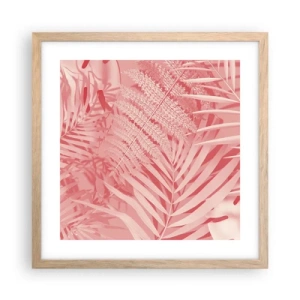 Affisch i ram av ljusek - Rosa koncept - 40x40 cm