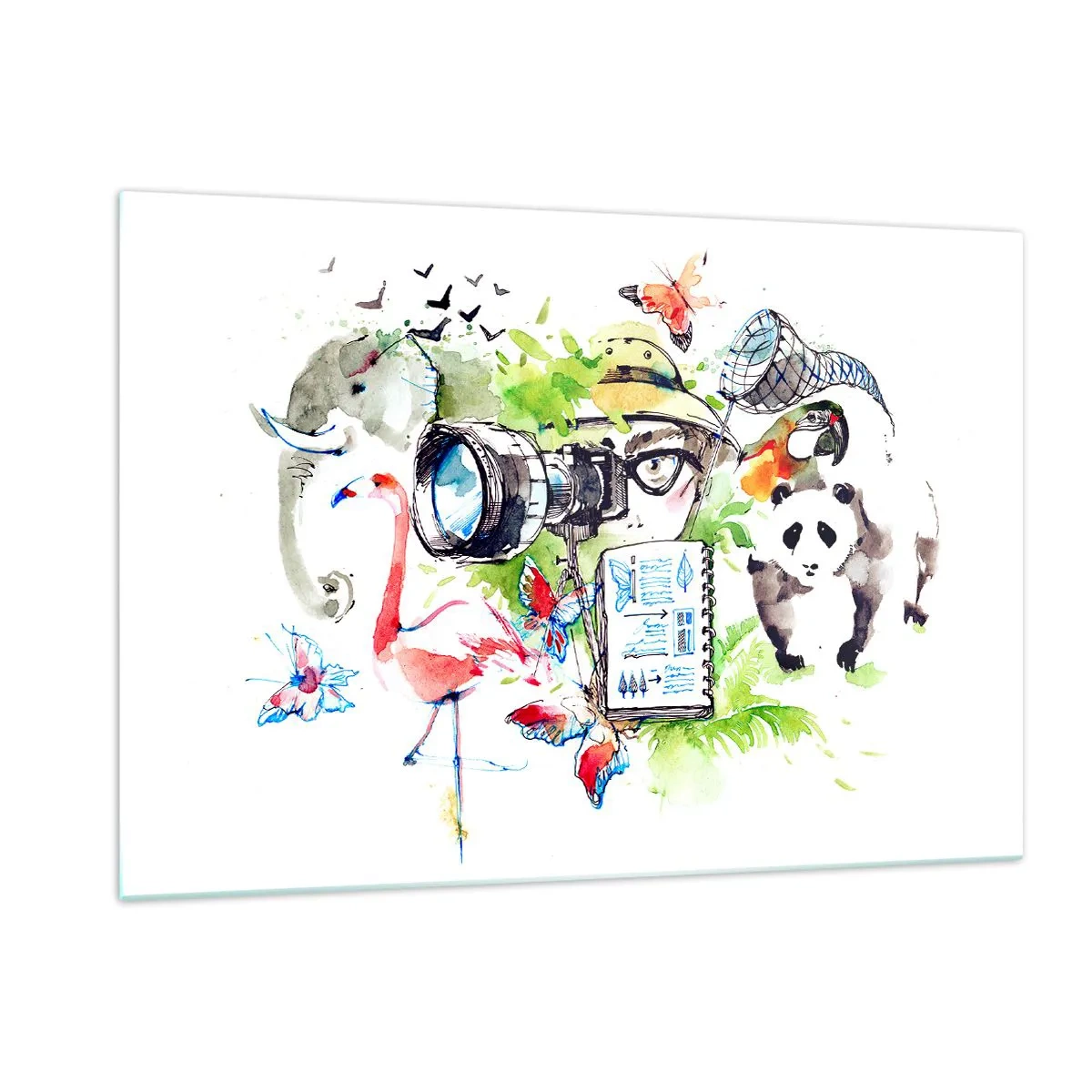 Glastavla - Bild på glas - I resenärens objektiv - 120x80 cm