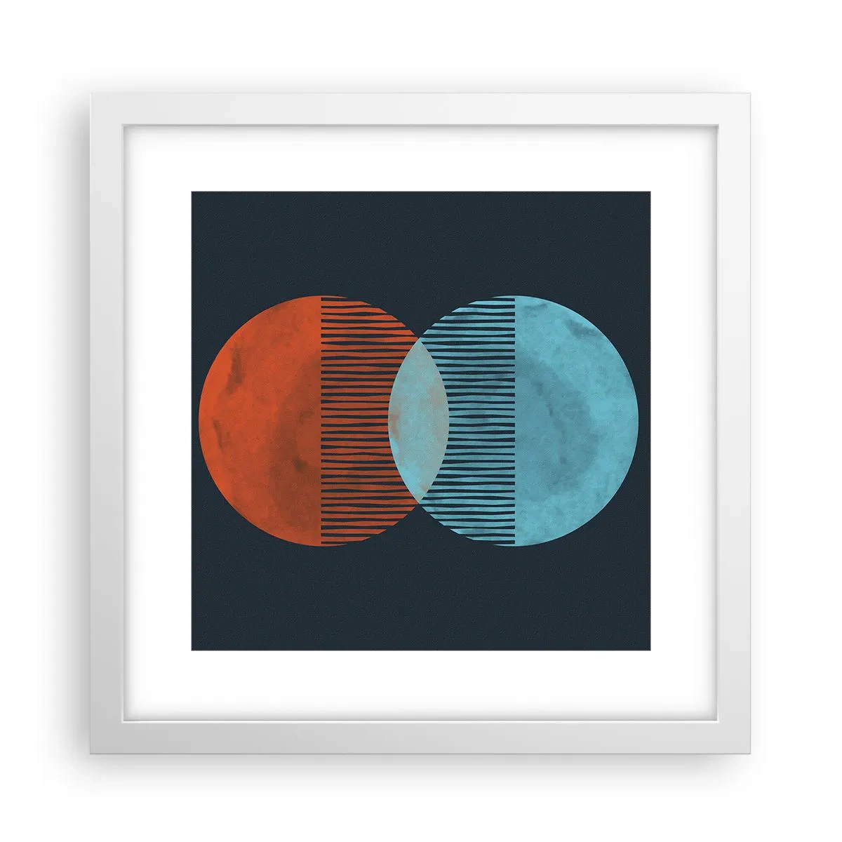 Affisch i vit ram - Astronomisk fantasi - 30x30 cm