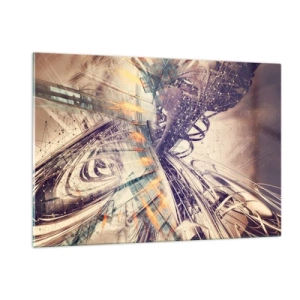 Glastavla - Bild på glas - Med hög fart - 120x80 cm