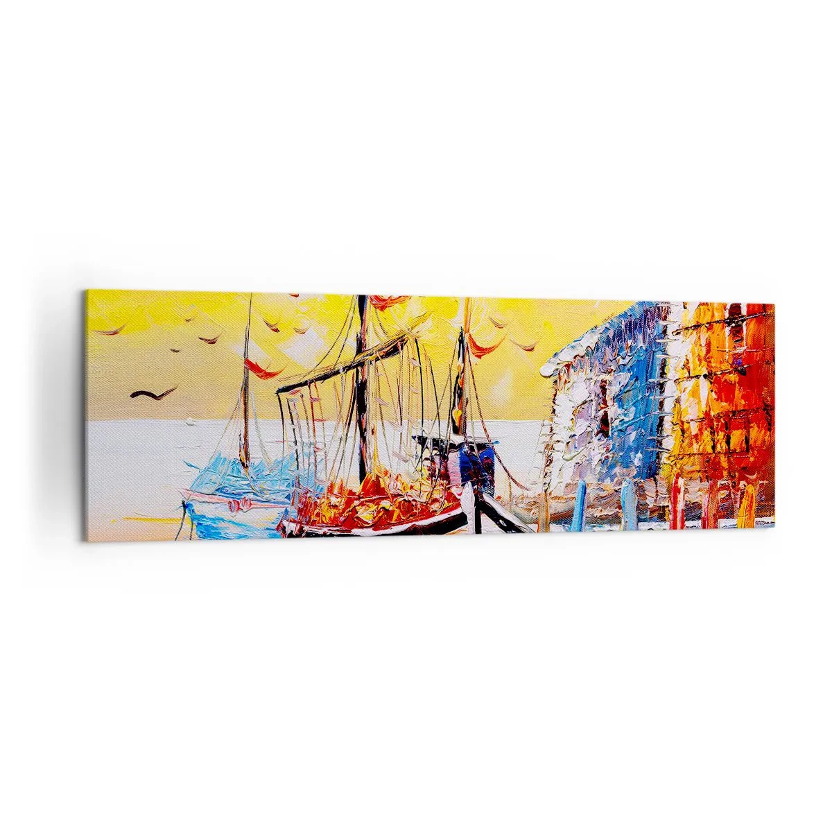 Canvastavla - Bild på duk - Lycklig återresa - 160x50 cm