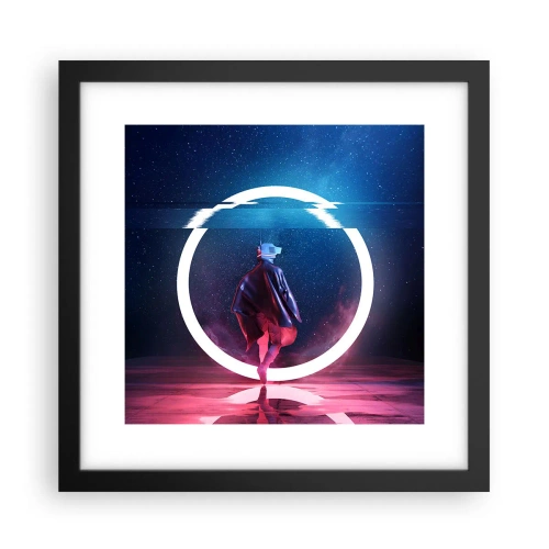 Affisch i svart ram - Mellan världar - 30x30 cm
