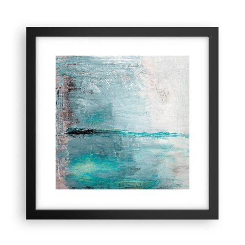 Affisch i svart ram - Horisontellt i blått - 30x30 cm