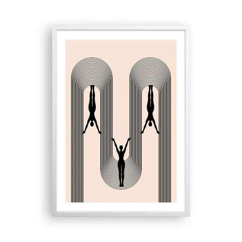 Affisch i vit ram - Upp och ner - 50x70 cm