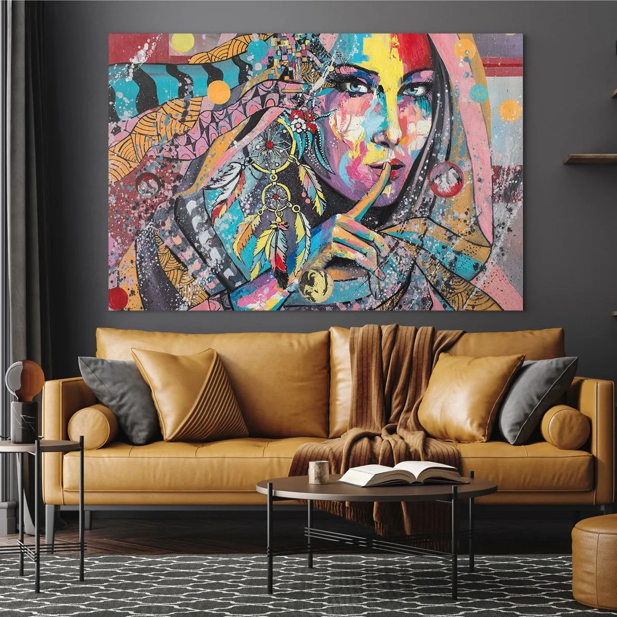 Glastavla - Bild på glas - Var tyst tills du förstår - 100x70 cm