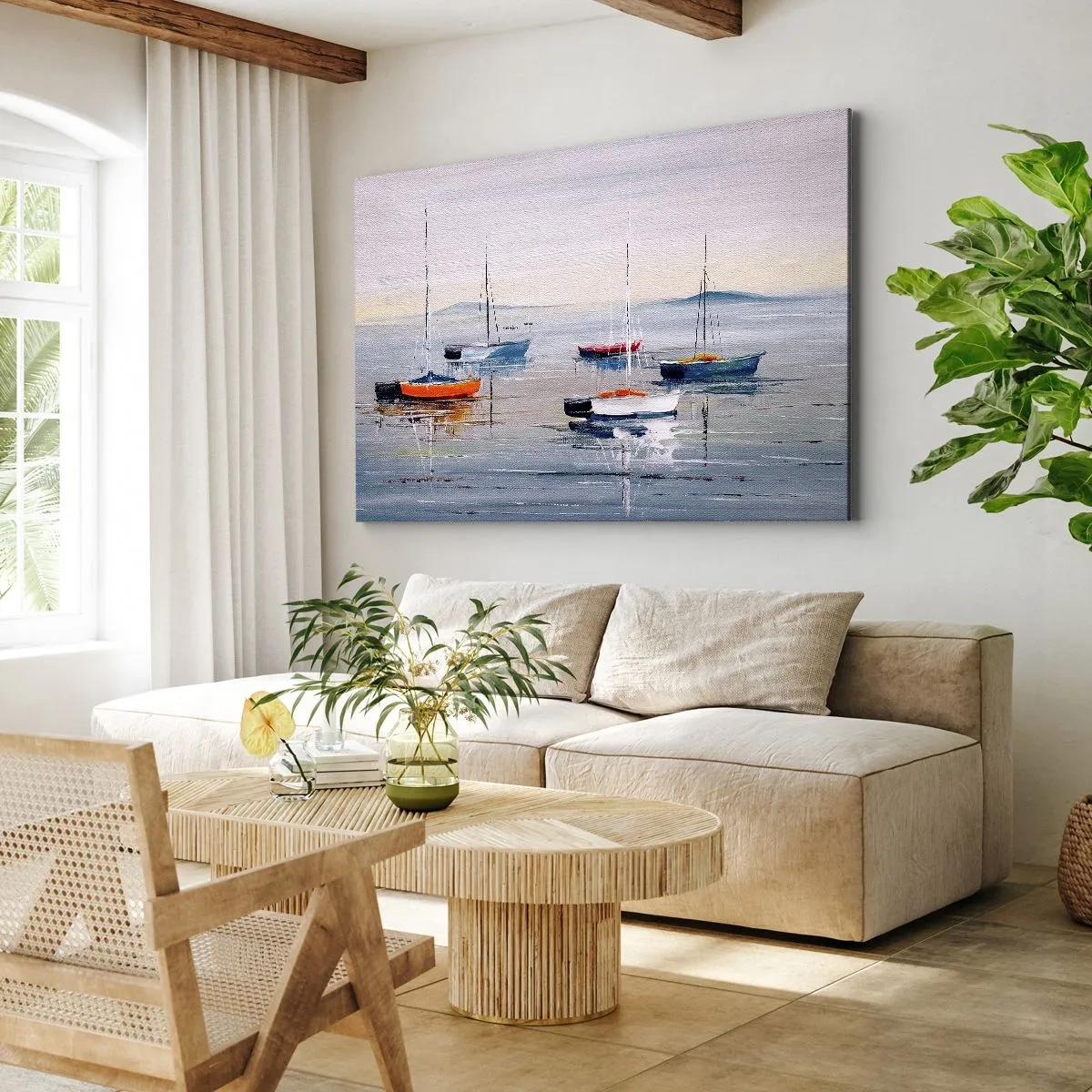 Canvastavla - Bild på duk - En välförtjänt vila - 100x70 cm