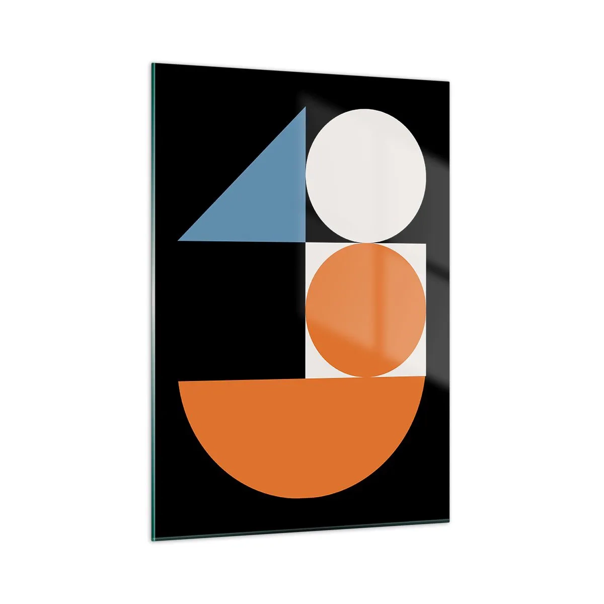 Glastavla - Bild på glas - Geometriska figurer - 50x70 cm
