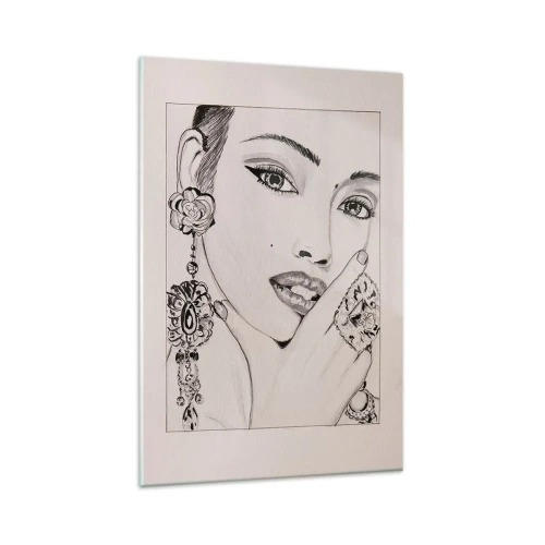 Glastavla - Bild på glas - Den vackraste juvelen - 80x120 cm