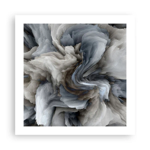 Affisch - Sten och blomma - 50x50 cm