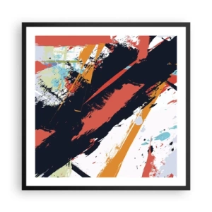 Affisch i svart ram - Dynamisk komposition - 60x60 cm