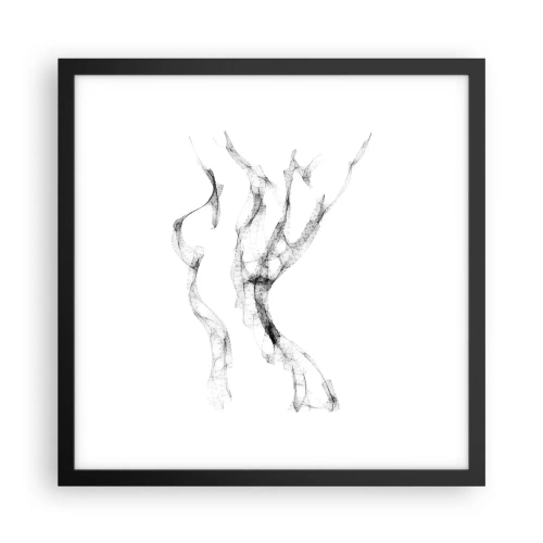 Affisch i svart ram - Vacker och stark - 40x40 cm