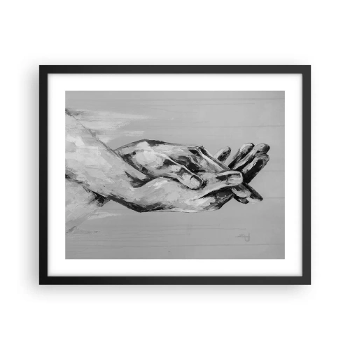 Affisch i svart ram - Början... - 50x40 cm