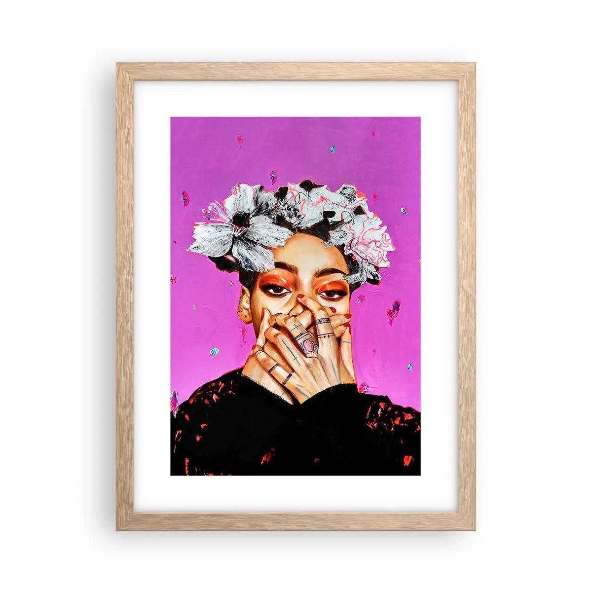 Affisch i ram av ljusek - Lite galen - 30x40 cm