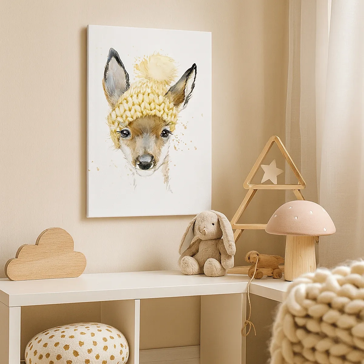 Canvastavla - Bild på duk - För vinter i insnöad skog - 50x70 cm