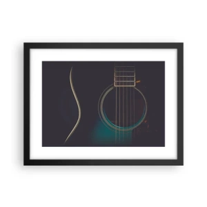 Affisch i svart ram - Ett ögonblick innan det ljuder - 40x30 cm