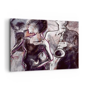 Canvastavla - Bild på duk - Driva iväg i musiken - 120x80 cm