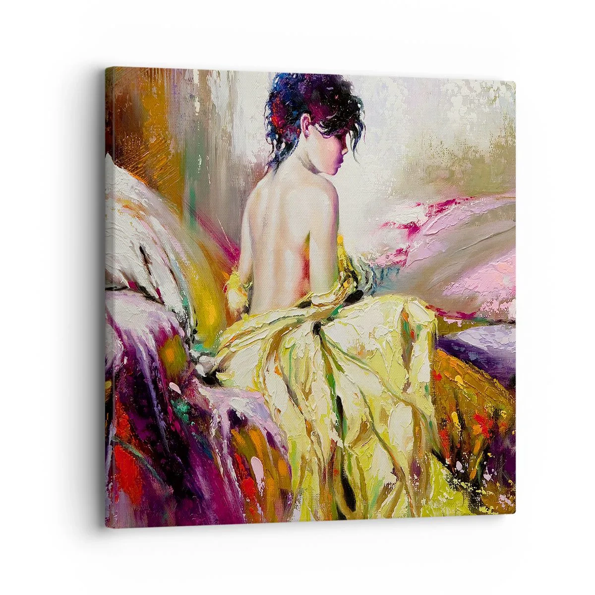 Canvastavla - Bild på duk - Mellan munnen och glaskanten - 30x30 cm