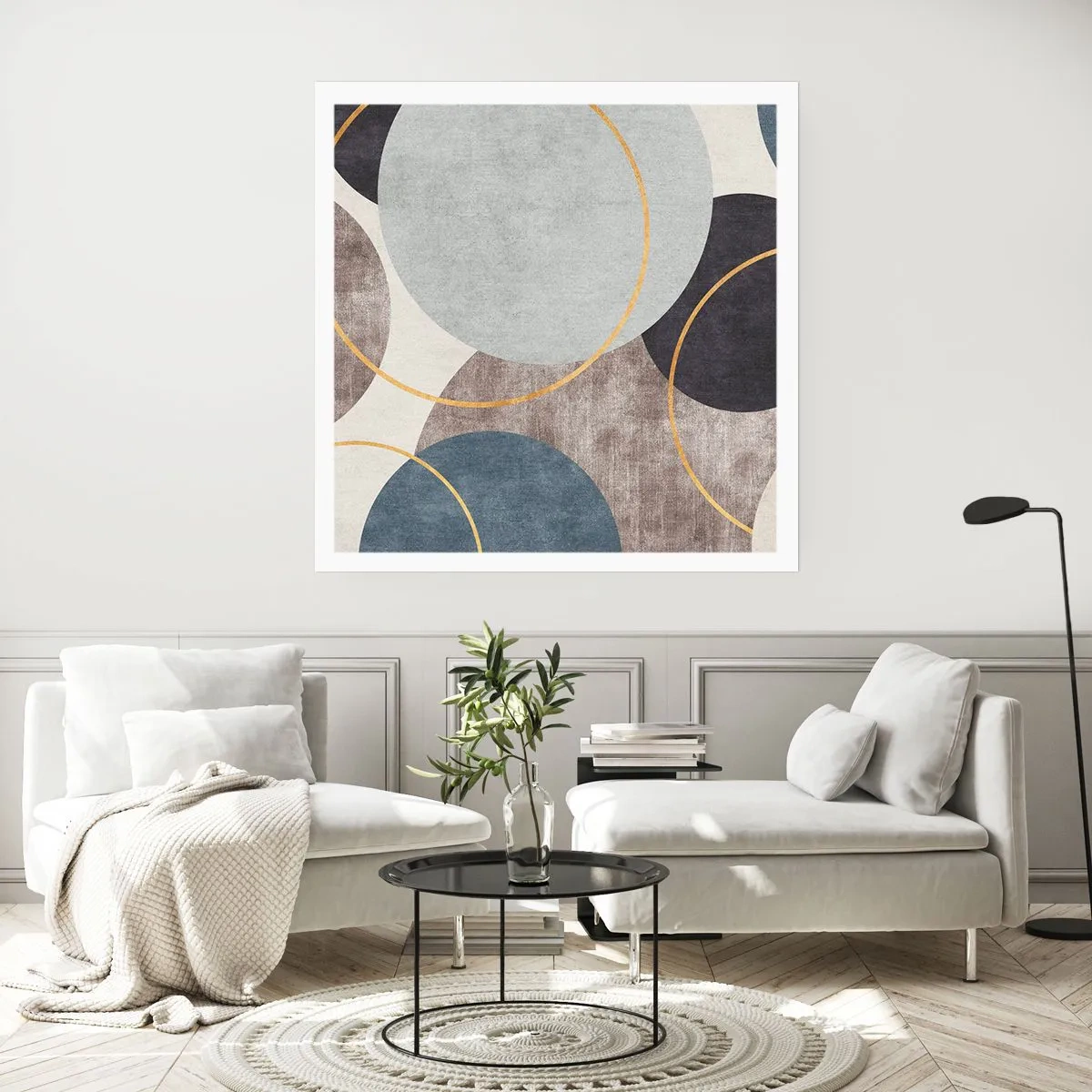 Affisch - Cirkel efter cirkel - 40x40 cm