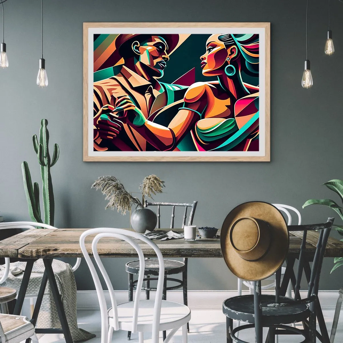 Affisch i ram av ljusek - I hjärtats rytm - 100x70 cm