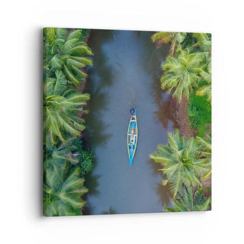 Canvastavla - Bild på duk - På en tropisk stig - 30x30 cm