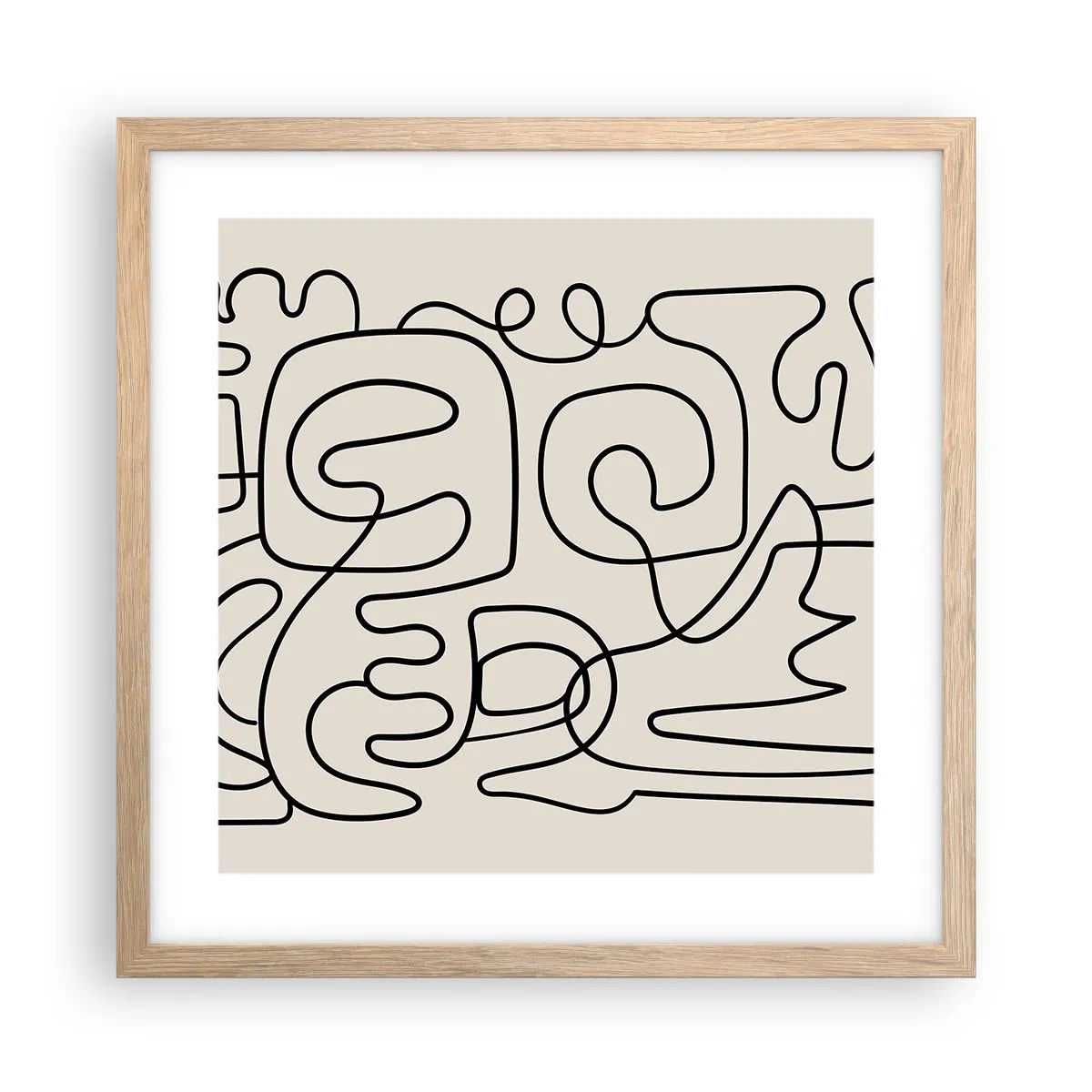 Affisch i ram av ljusek - Följ spåret - 40x40 cm