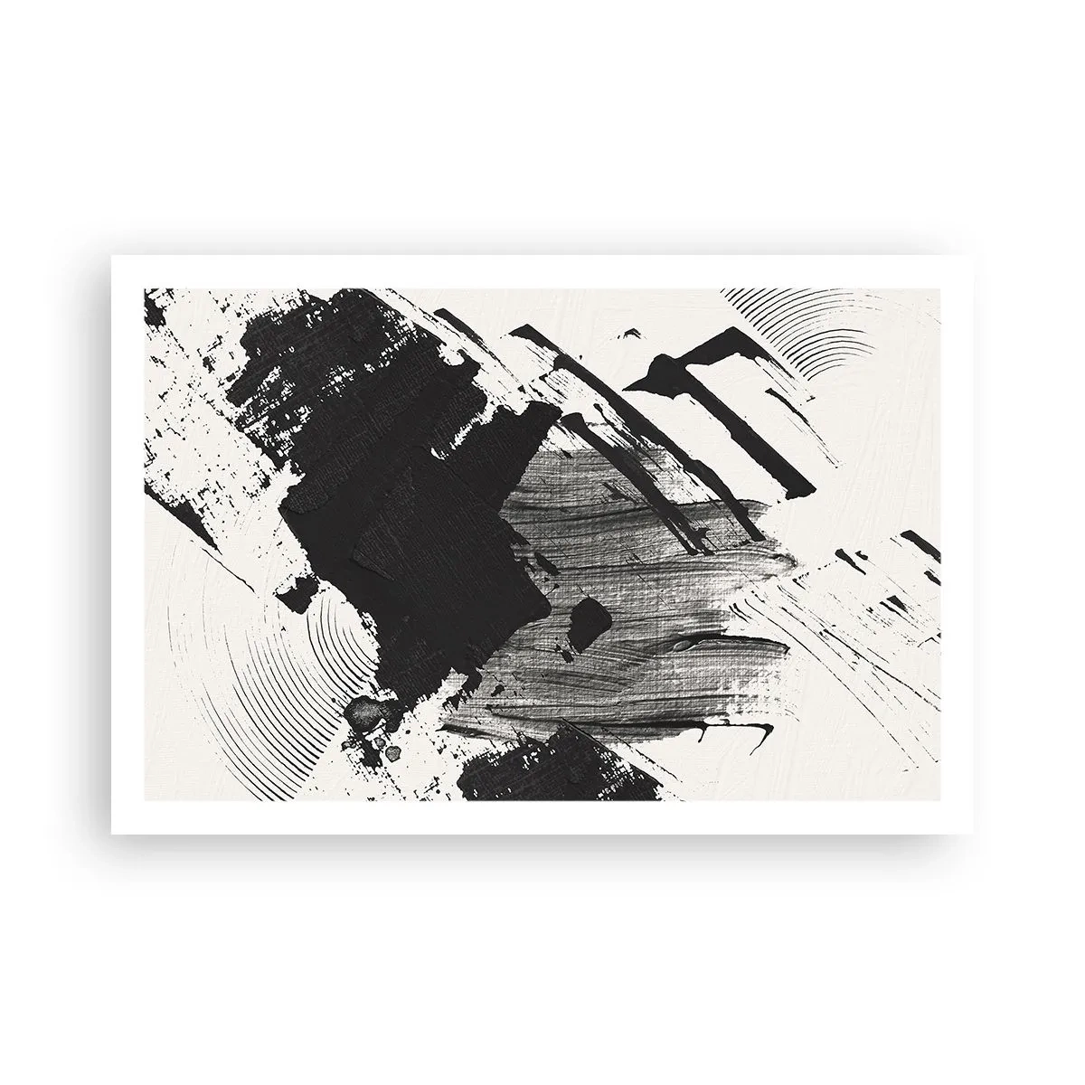 Affisch - Abstraktion - uttrycket av svart - 91x61 cm