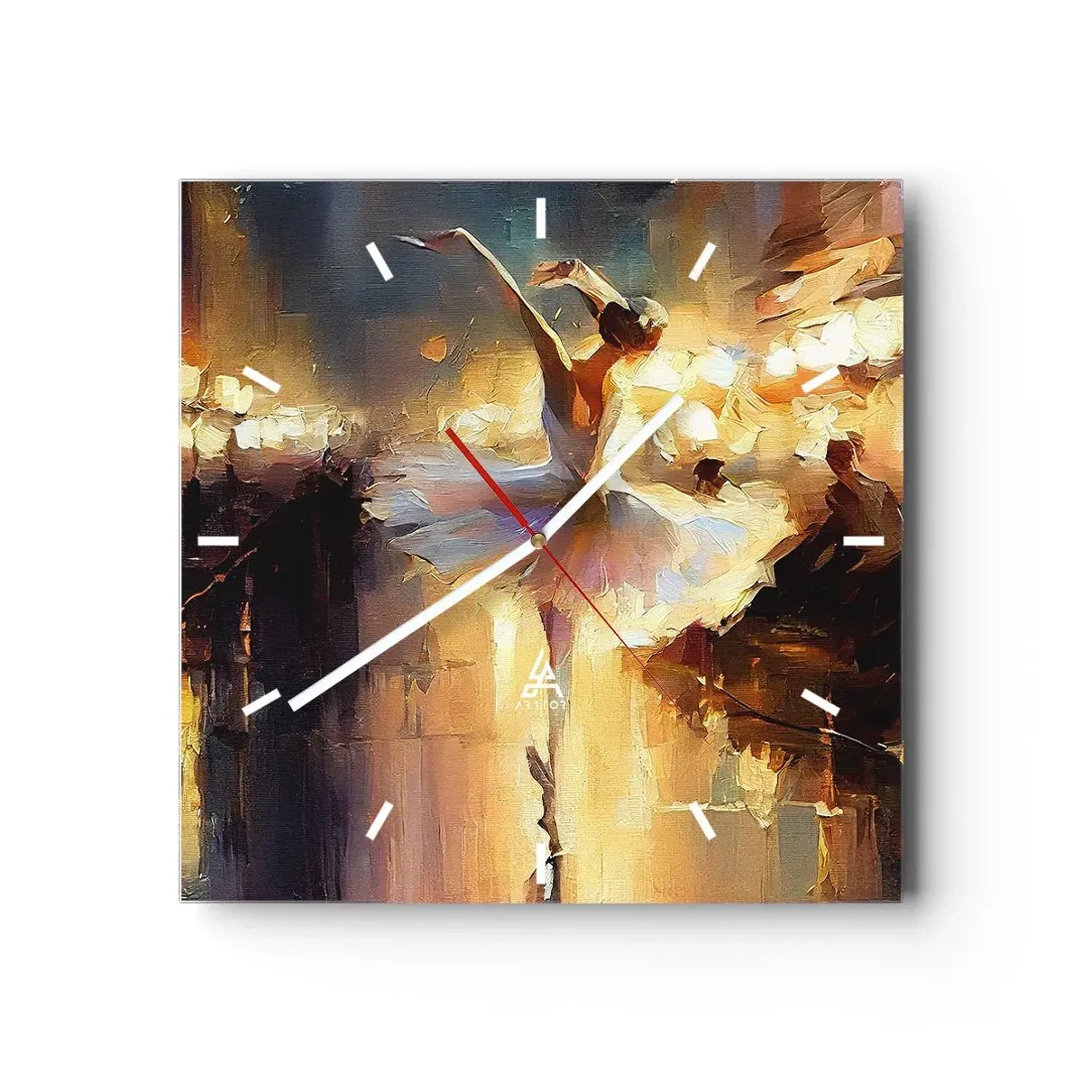 Väggklocka - Klocka på glas - Ett mirakel på gatan - 40x40 cm