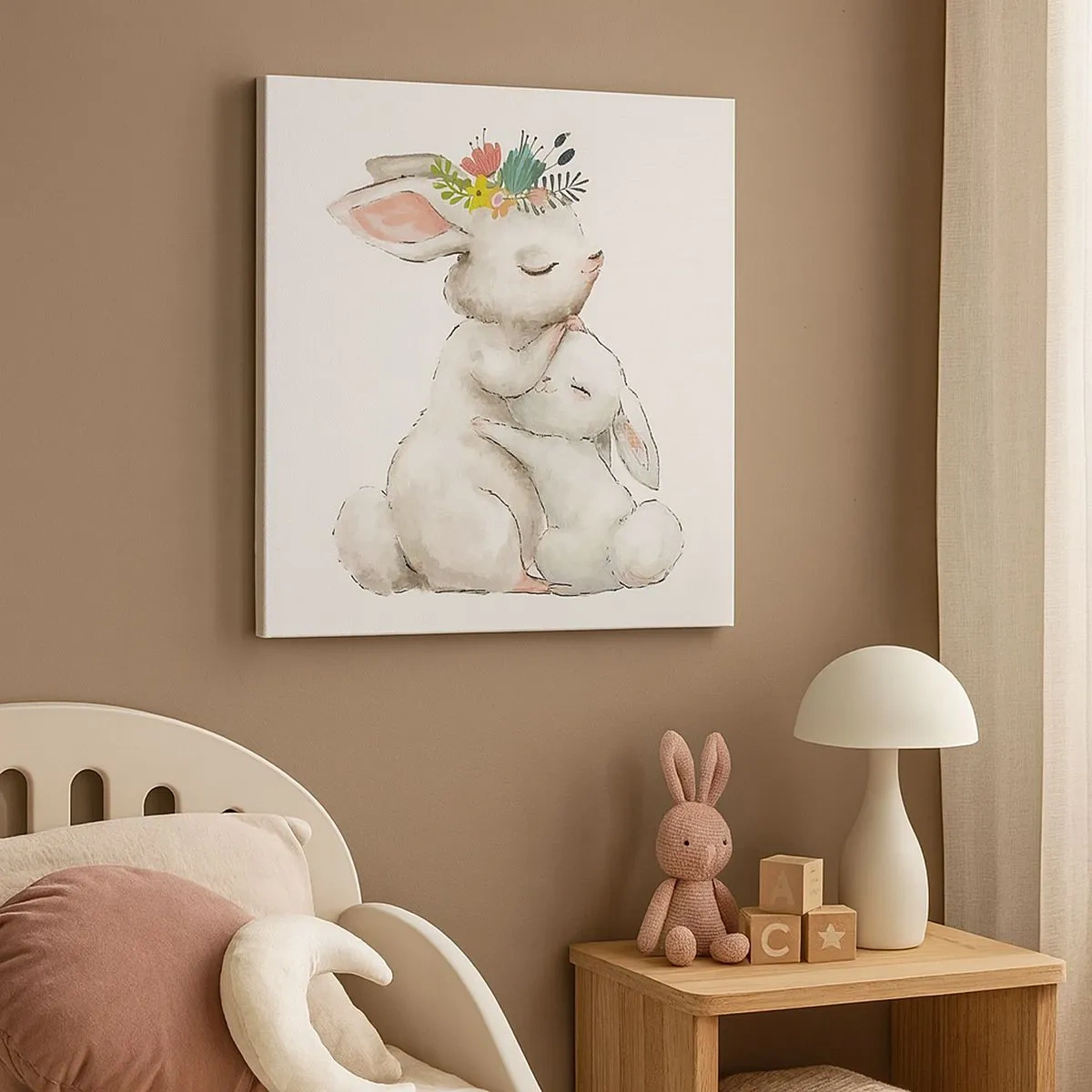 Canvastavla - Bild på duk - Alltid bäst hos mamma - 30x30 cm